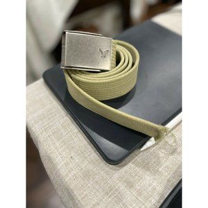 American Eagle Bottle Opener Belt One Size Adjustable Tan Beige 46 inch